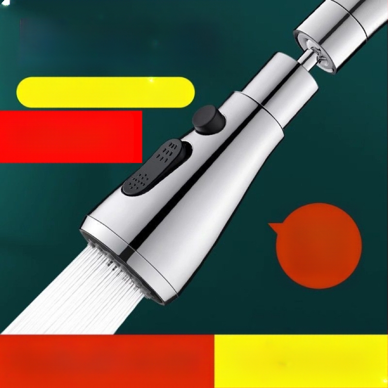 CJ-76 Медна антипръскаща глава за кухненски кран с универсално удължение, спирален монтаж, тип вал-ролков клапан, електроплакирано покритие