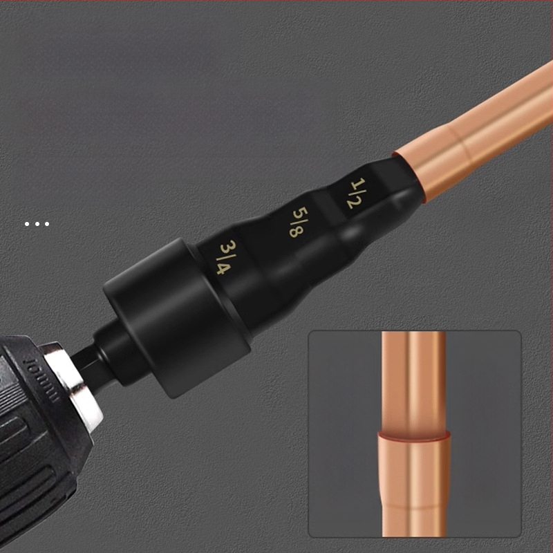 Комплект разширител за медни тръби с ръчна бормашина и разширител, имперски размери, за хладилници и климатизация, карбонова стомана