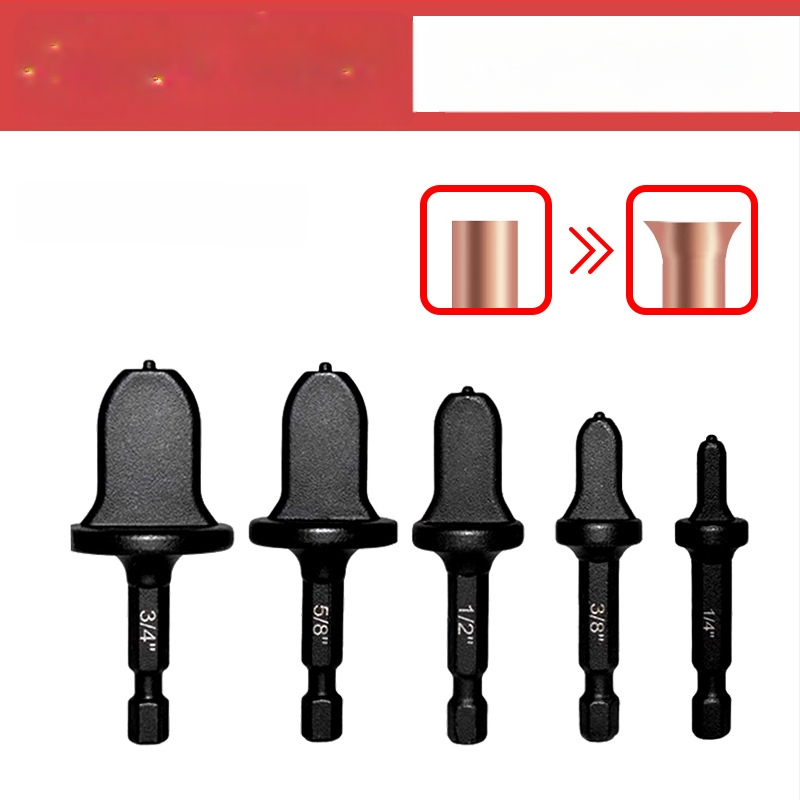 Комплект разширител за медни тръби с ръчна бормашина и разширител, имперски размери, за хладилници и климатизация, карбонова стомана