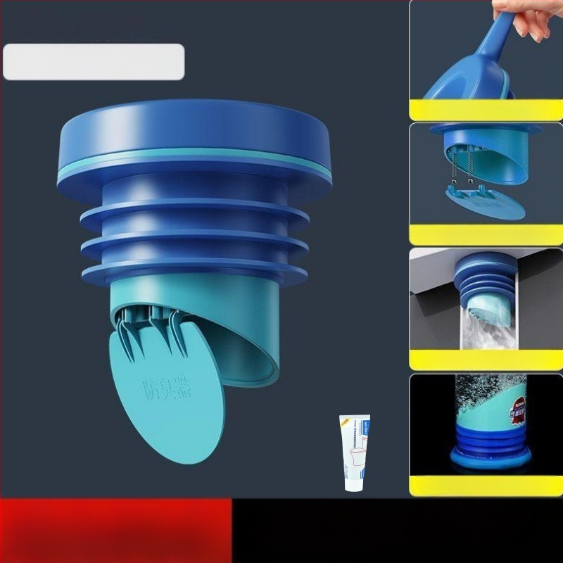 Tualeto flanšo sandarinimo žiedas su vožtuvu – prieš atgalinį srautą, kvapų kontrolė, storesnis gumos žiedas, Makin