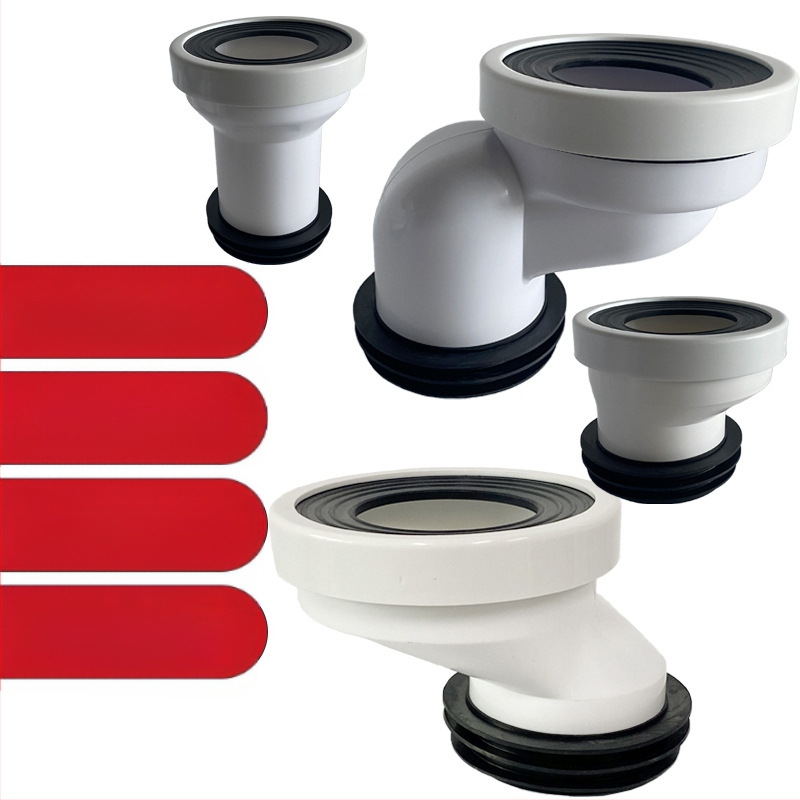 Tualeto nuotekų atstūmimo adapteris, storintos PP-silikono vamzdis, tiesioginė montavimas, formavimas, atstumas 2,5 cm/5 cm