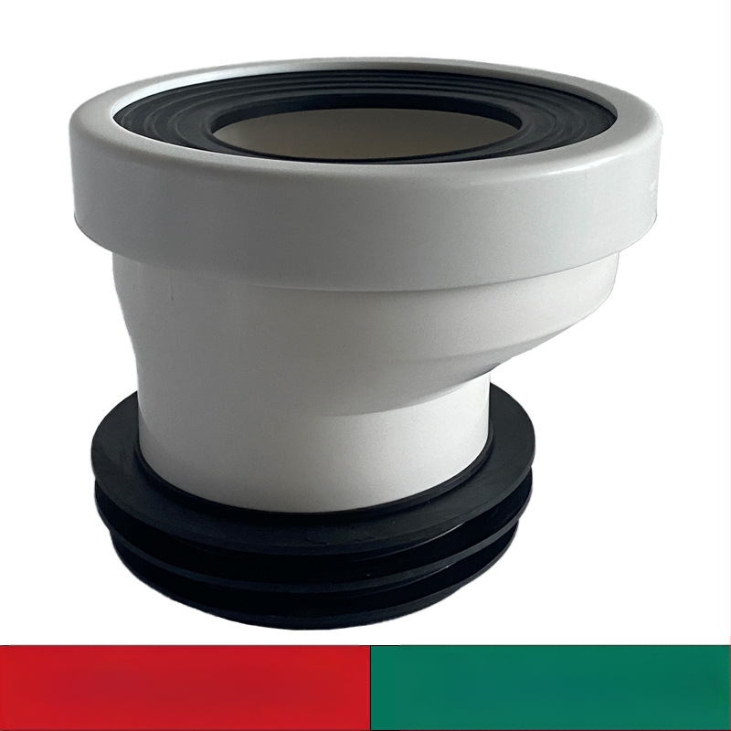 Tualeto nuotekų atstūmimo adapteris, storintos PP-silikono vamzdis, tiesioginė montavimas, formavimas, atstumas 2,5 cm/5 cm