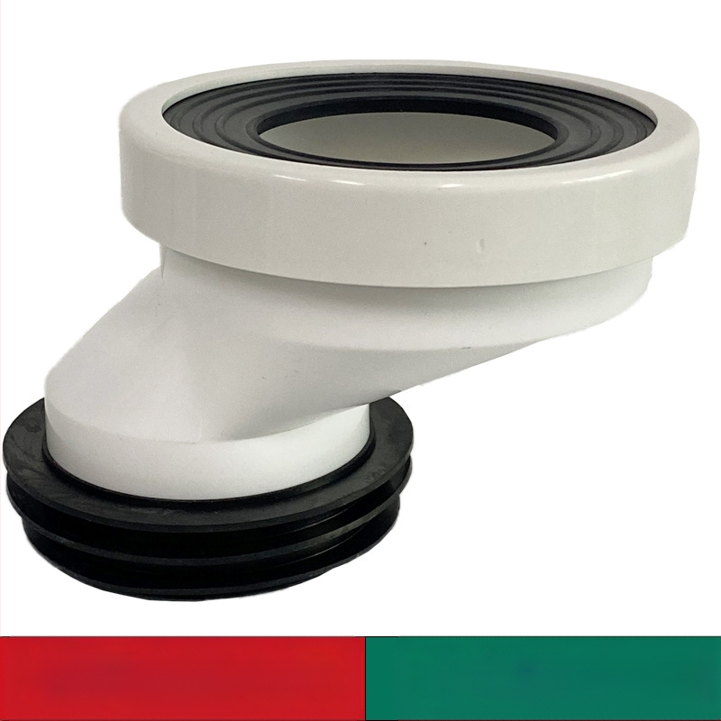 Tualeto nuotekų atstūmimo adapteris, storintos PP-silikono vamzdis, tiesioginė montavimas, formavimas, atstumas 2,5 cm/5 cm