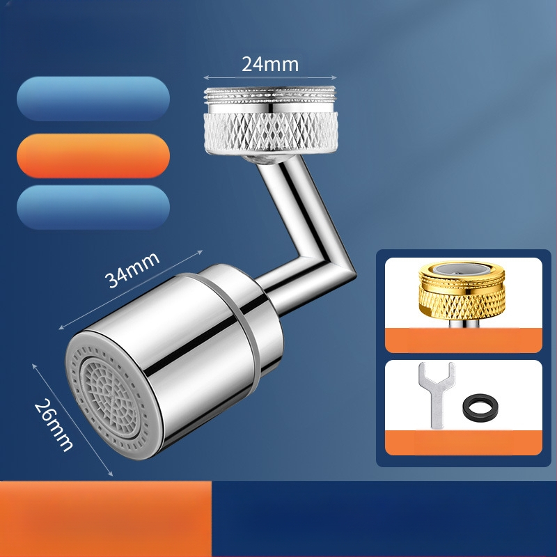 Universalus virtuvinis maišytuvas su pasukama ranka ir išplėtine srove antgaliu, keraminių vožtuvų kamienas, varis, srieginis montavimas, modernus stilius