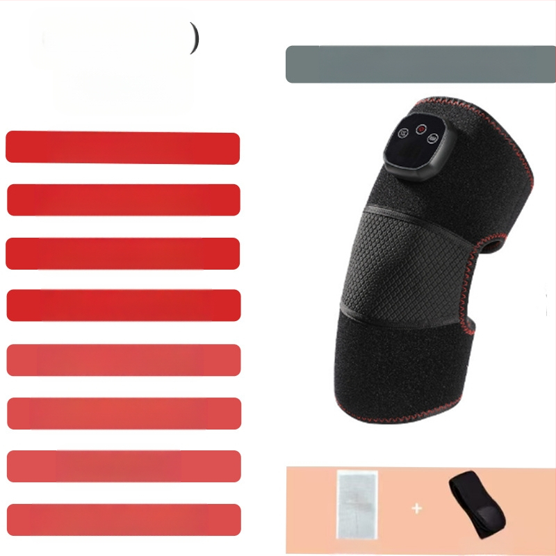 Elektrinė kelio pagalvėlė šildymui ir masažui kelių, pečių ir alkūnių sąnariams – išmanus temperatūros valdymas; galia 7W; temperatūra 40–65°C; svoris 204 g; medžiaga: nailonas/elastanas.