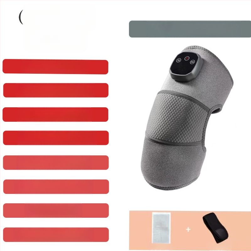 Elektrinė kelio pagalvėlė šildymui ir masažui kelių, pečių ir alkūnių sąnariams – išmanus temperatūros valdymas; galia 7W; temperatūra 40–65°C; svoris 204 g; medžiaga: nailonas/elastanas.