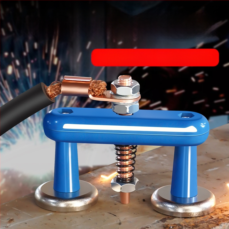Asistent pentru sudură: clemă magnetică de împământare puternică cu vârf de fier fix