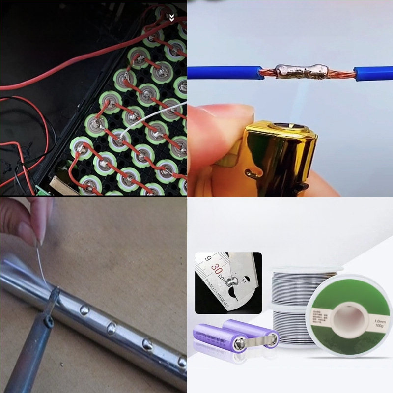 Nerūdijančio plieno litavimo viela su fluko brandu, flukso sudėtis 2.2, darbinė temperatūra 280°C, skirtas nerūdijančio plieno litavimui ir Li baterijoms