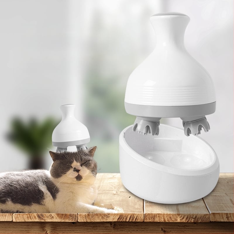 Kačių galvos masažuoklis su galvos odos valymu ir akupunktūros taškų masažu – elektrinis aštuonkojis masažuoklis IK-T1, įkrovimas, kompiuterinis valdymas, 3 pavaros, vibracija