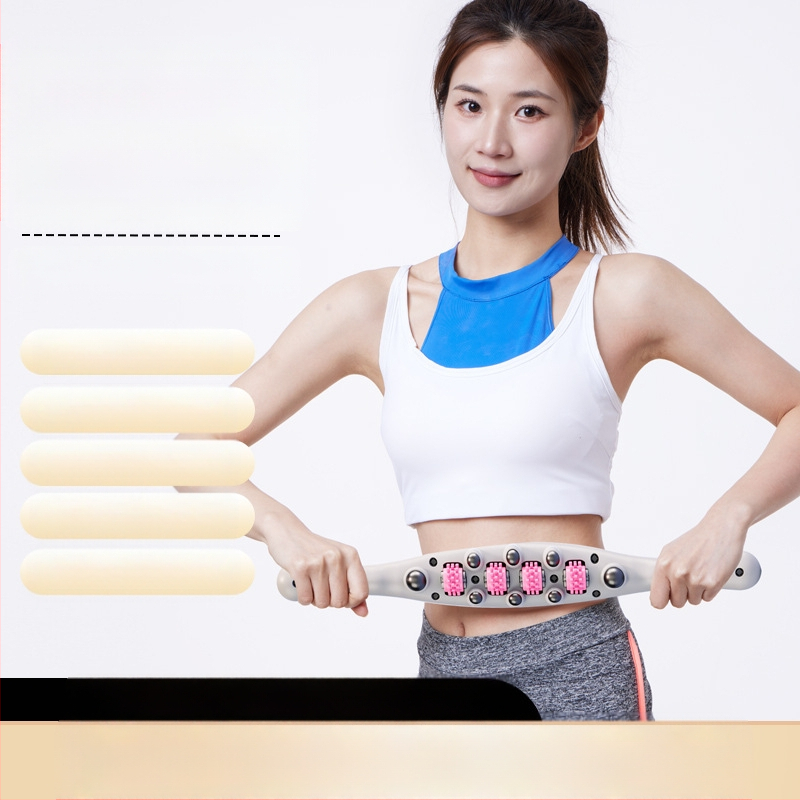 Viso kūno masažuoklis su kamuoliniais galvutėmis, lieknėjimo įrankis, pilvo masažo lazdelė, apima juosmenį, nugarą, kojas, pečius ir kaklą, meridijanų šepetėlis; Prekės ženklas: Other, išleista 2024 m. vasarą