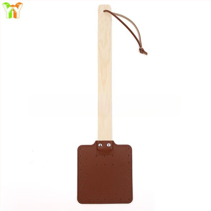 Odinė musė spąstai su ilga rankena – patvari PU oda, tinklelis, rankinis vabzdžių naikintojas