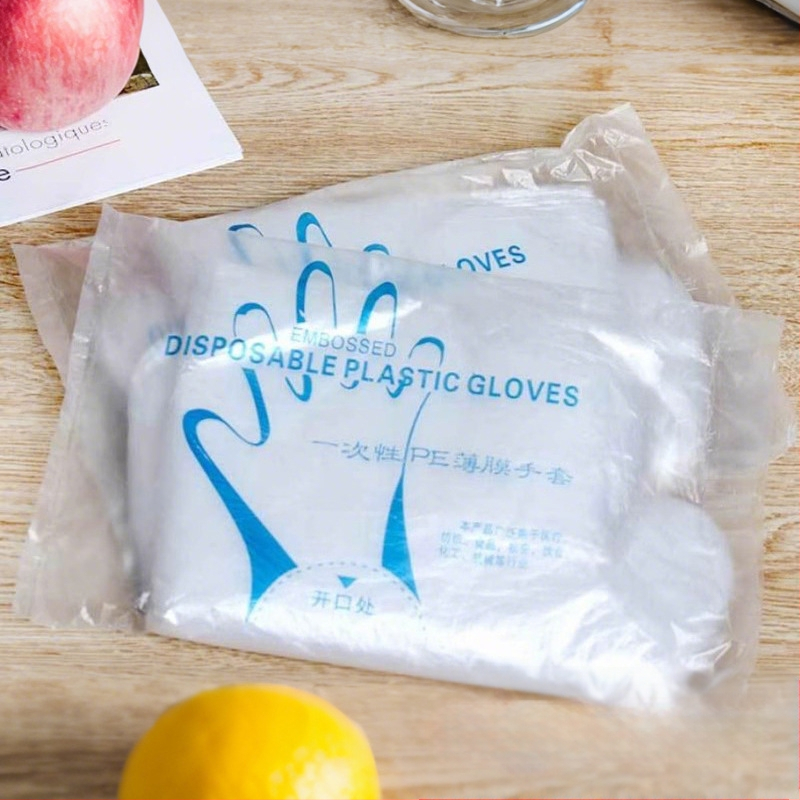 Vienkartinės pirštinės komercinėms virtuvėms, atsparios vandeniui, 0,04 mm storis, logotipo spauda įmanoma, pritaikomos