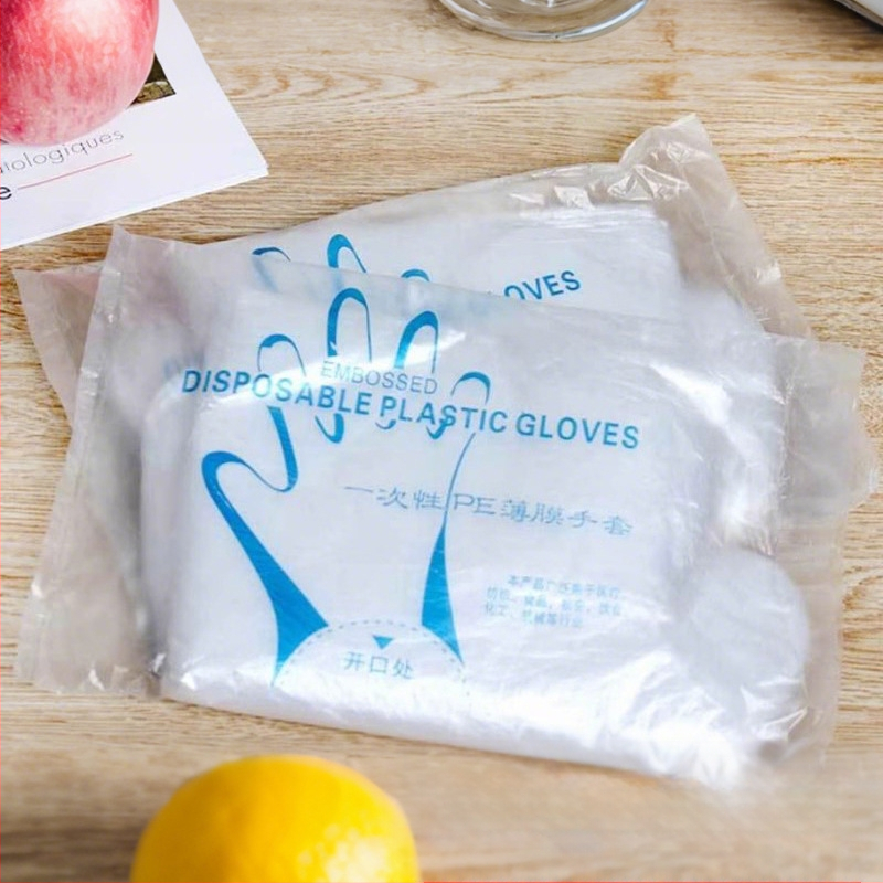 Vienkartinės pirštinės komercinėms virtuvėms, atsparios vandeniui, 0,04 mm storis, logotipo spauda įmanoma, pritaikomos