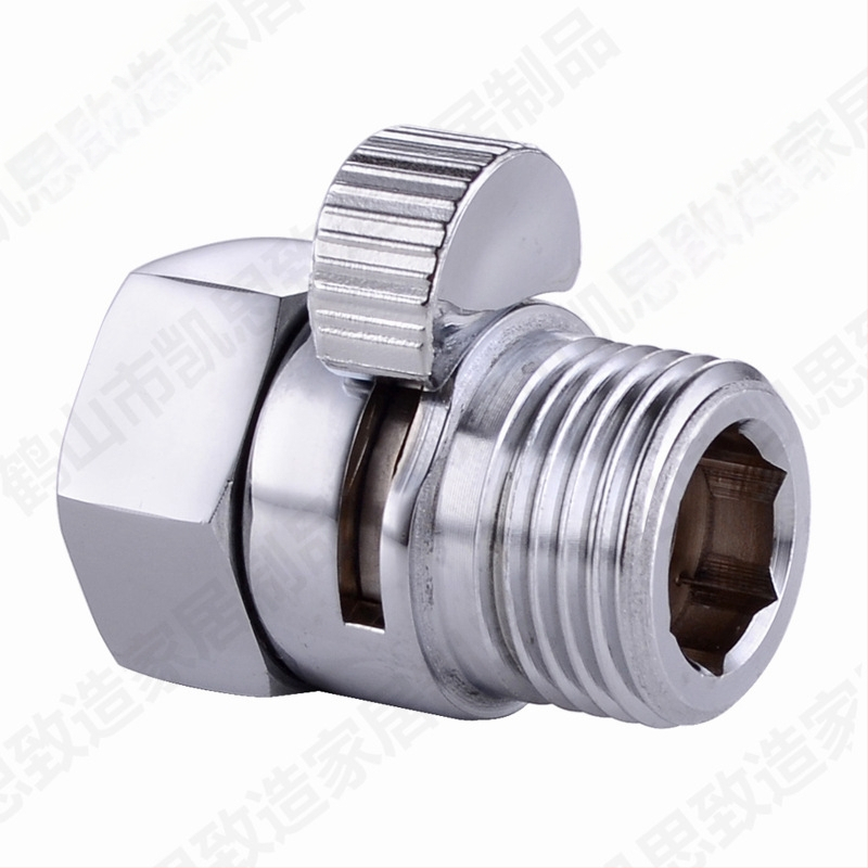 K1140 Меден прав клапан с функция за спиране на водата, за душ и пръскачка, резба