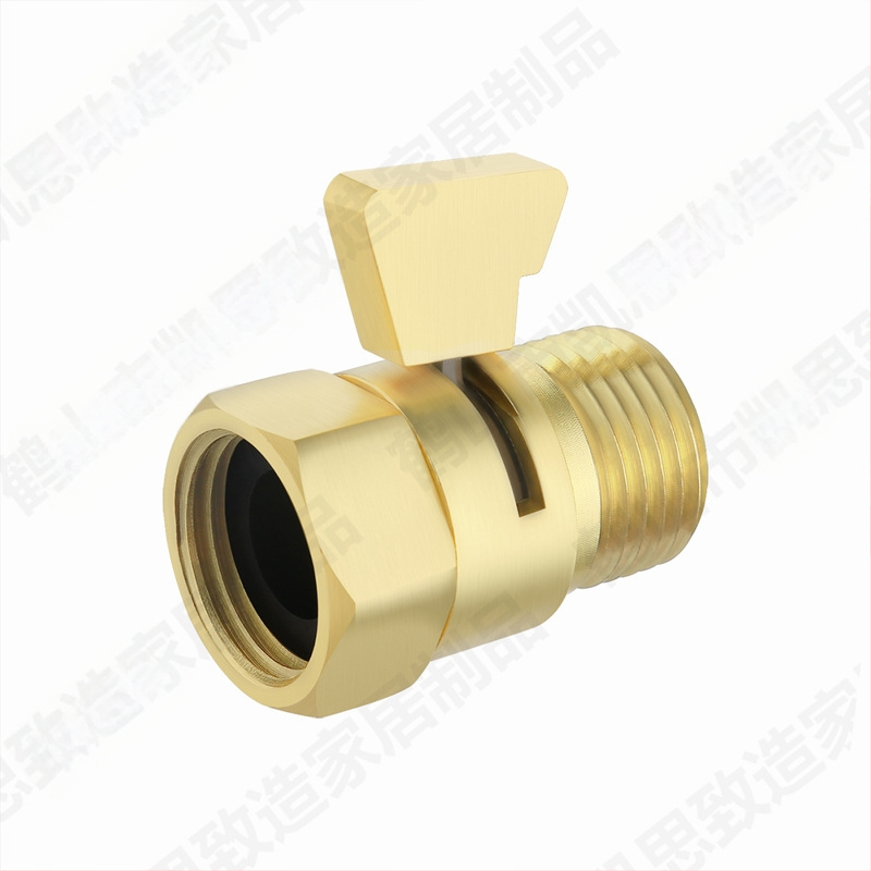 K1140 Меден прав клапан с функция за спиране на водата, за душ и пръскачка, резба