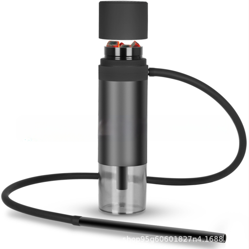 Išardomas šisha puodelis – nešiojamas vandens pypės priedas namams ir automobiliui; medžiaga: aliuminio lydinys + stiklas; logotipo spauda įmanoma; pritaikymas