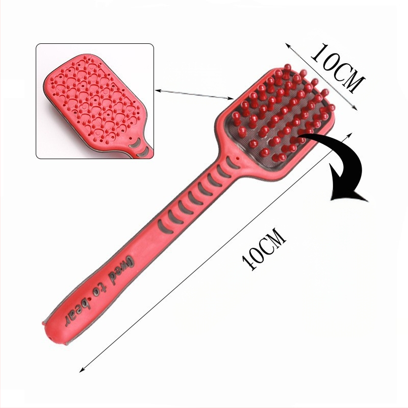 Medinis masažo plaktukas su oro pagalvėmis ir silikono masažo galvutėmis — mechaninis valdymas, kintama greitis, skirtas galvai, kaklui, nugarai, juosmeniui, klubams, kojoms ir pėdoms