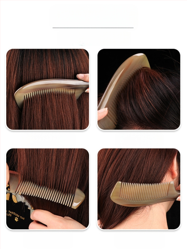 Rago šukė su oro pagalvė ilgų plaukų — meridianinis galvos masažas