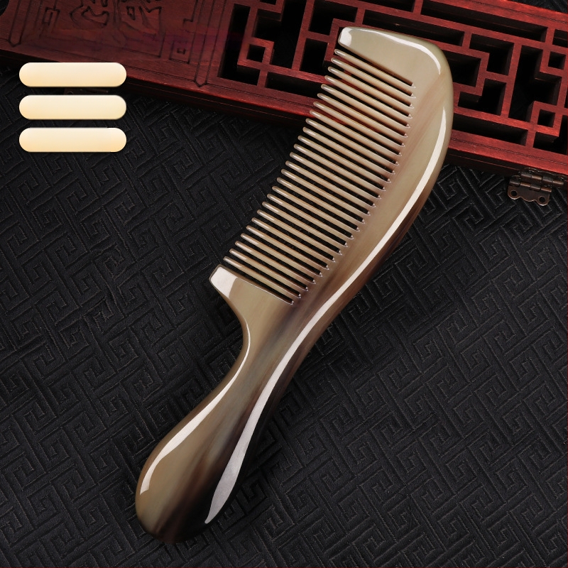 Rago šukė su oro pagalvė ilgų plaukų — meridianinis galvos masažas