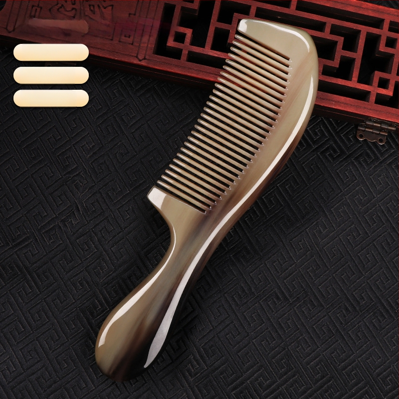 Rago šukė su oro pagalvė ilgų plaukų — meridianinis galvos masažas