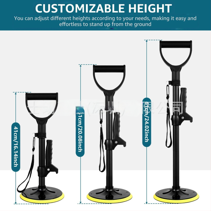 Siilang регулируема опора за ставане с двойна дръжка, от алуминиева сплав, за възрастни, преносим, модел SL-022
