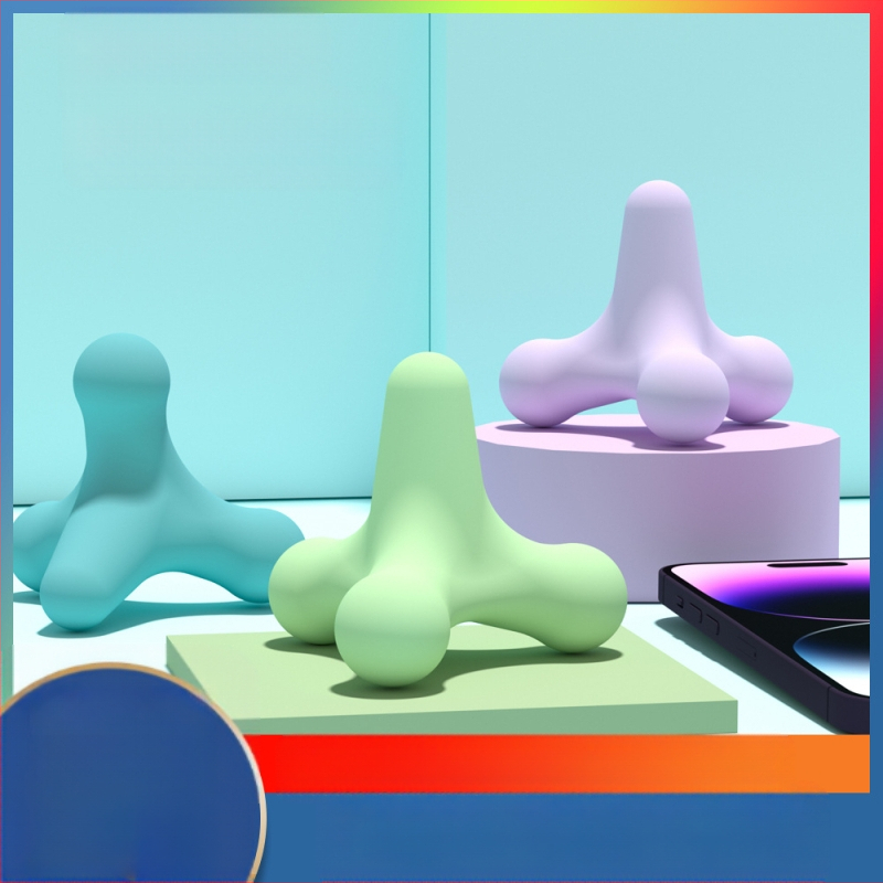 Miofascialinis masažo kamuolys su keturių kampų dizainu – silikoninis, nereikia pripūsti, skirta pečių ir pėdų raumenų atsipalaidavimui, reabilitacijai