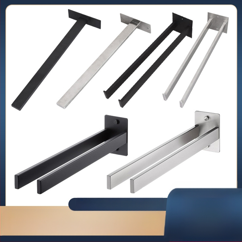 Rozsdamentes acél törölközőtartó, falra szerelhető, egyetlen rétegű, teherbírás 10 kg, felületi kezelés: sütőfesték, elektroplakolás, ezüstös felület