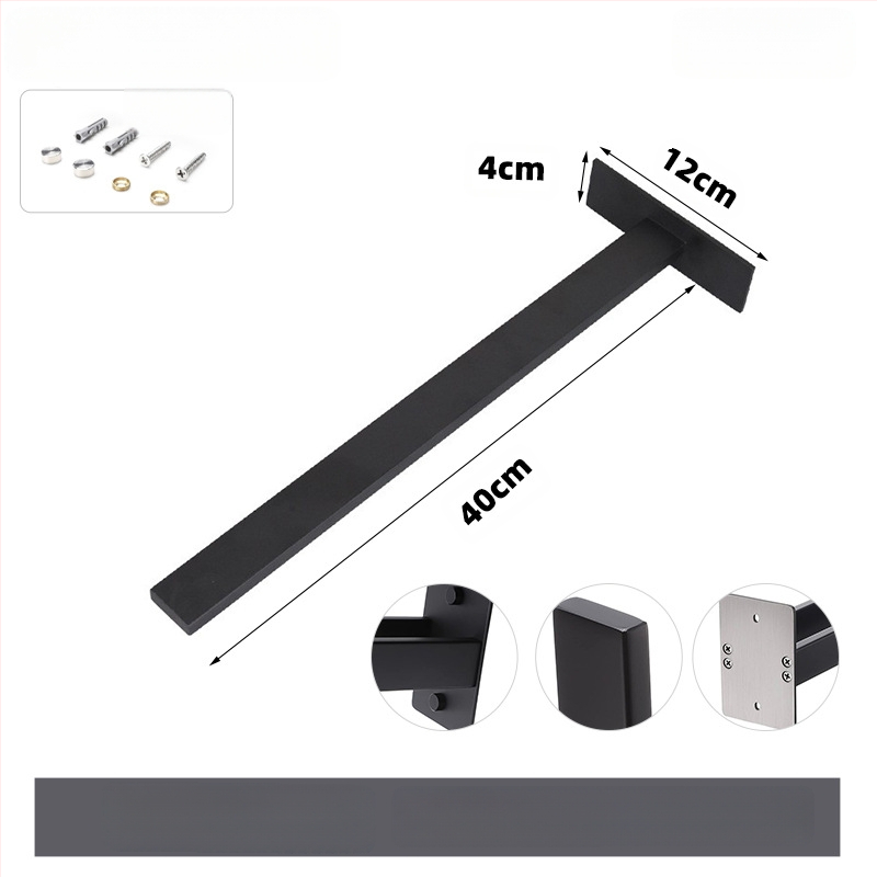 Rozsdamentes acél törölközőtartó, falra szerelhető, egyetlen rétegű, teherbírás 10 kg, felületi kezelés: sütőfesték, elektroplakolás, ezüstös felület