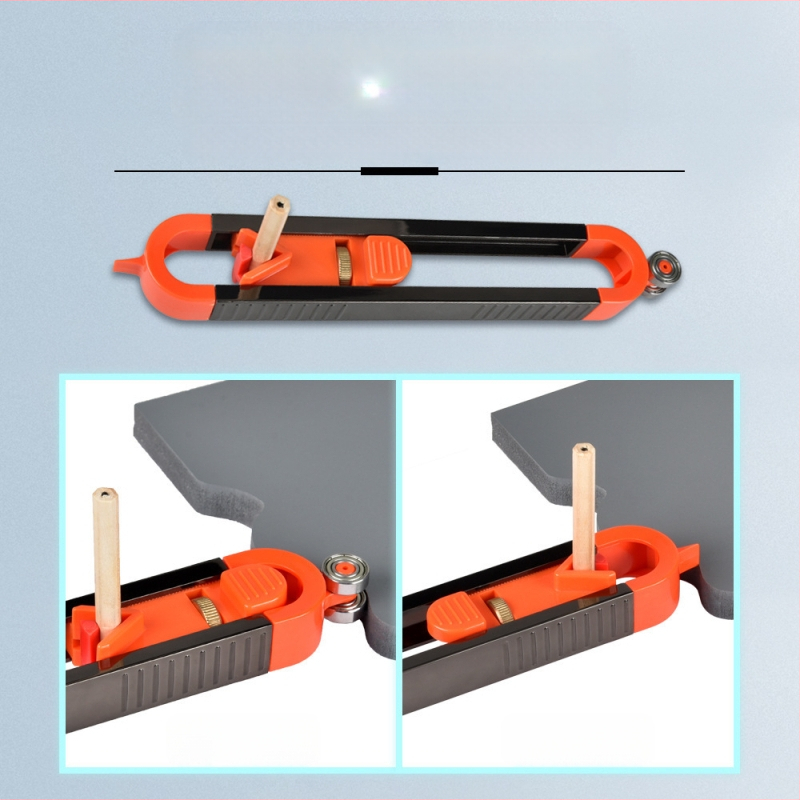 Контурен измервател за неравномерни форми – елипсовиден контурен инструмент за дървообработване, многофункционален контурен измервател Lanzhao