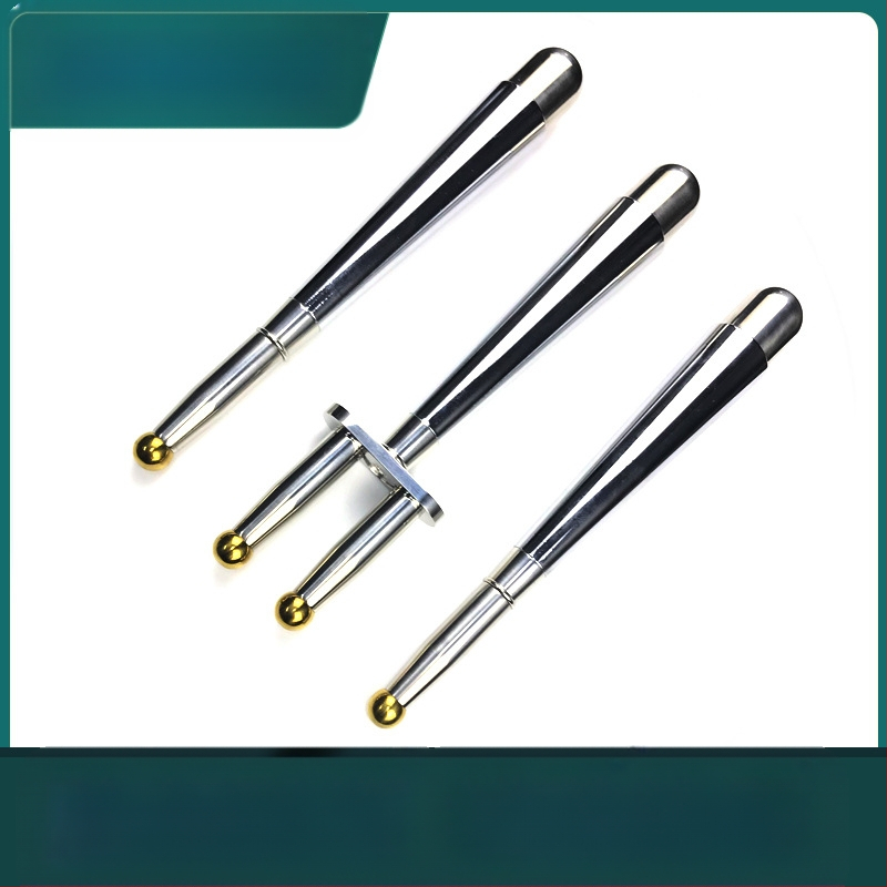 Magnetinė šakelės masažo lazdelė meridijonų terapijai — nerūdijantis plienas, apvali masažo galva, kaklo taikymui, begalinis greičio reguliavimas