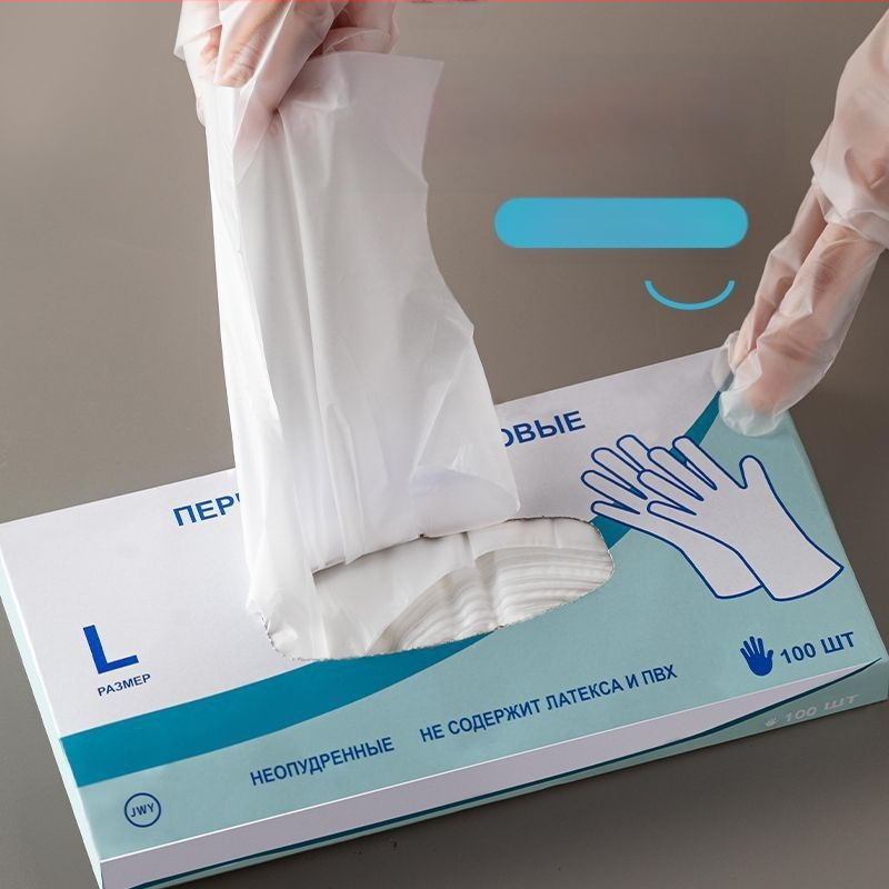 Vienkartinės store maisto kokybės pirštinės cateringu ir virtuvei, anti-slip, su logotipo spauda