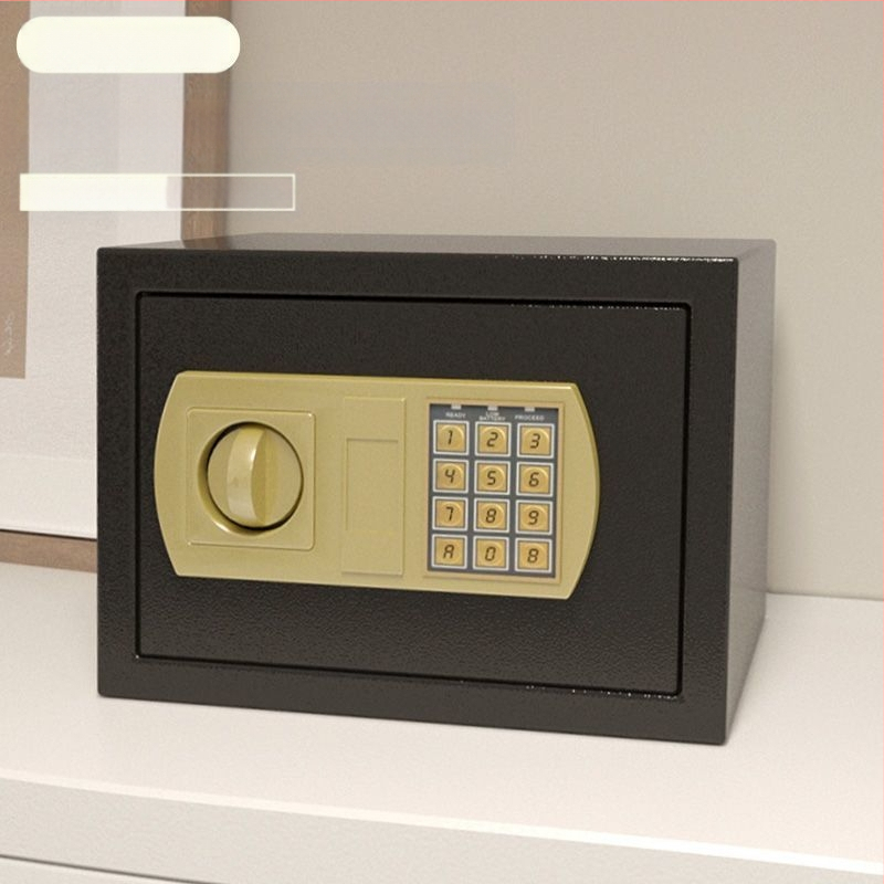 Mechaninis taupymo seifas su išmaniu slaptažodžiu – plieninė konstrukcija, šiuolaikinis minimalistinis dizainas