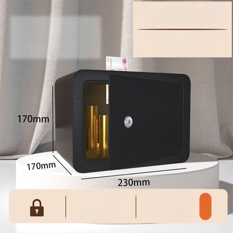 Mechaninis taupymo seifas su išmaniu slaptažodžiu – plieninė konstrukcija, šiuolaikinis minimalistinis dizainas