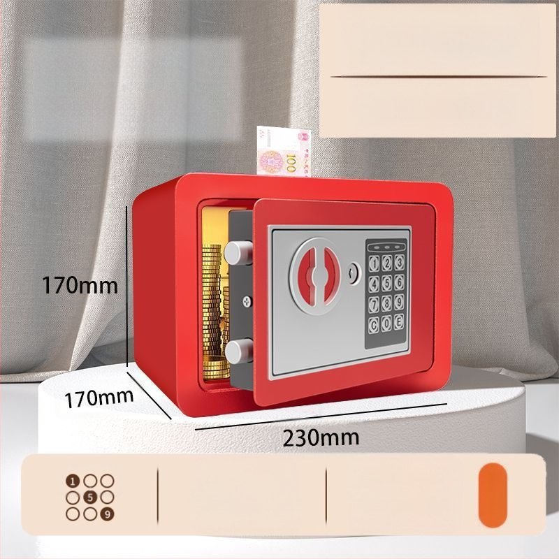 Mechaninis taupymo seifas su išmaniu slaptažodžiu – plieninė konstrukcija, šiuolaikinis minimalistinis dizainas