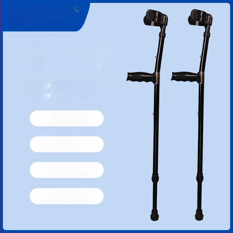 Elbow Crutch pentru vârstnici, portabil, antiderapant, ușor, aliaj de aluminiu, model: Elbow Crutch, Happy Point