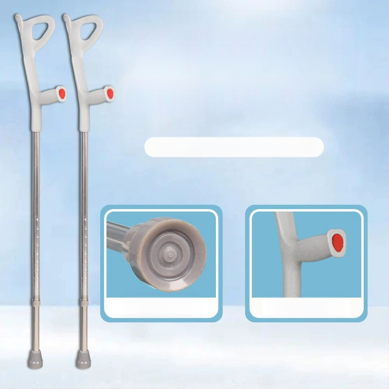 Elbow Crutch pentru vârstnici, portabil, antiderapant, ușor, aliaj de aluminiu, model: Elbow Crutch, Happy Point