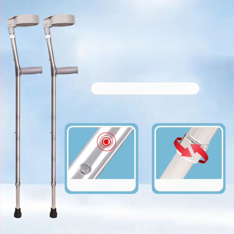 Elbow Crutch pentru vârstnici, portabil, antiderapant, ușor, aliaj de aluminiu, model: Elbow Crutch, Happy Point