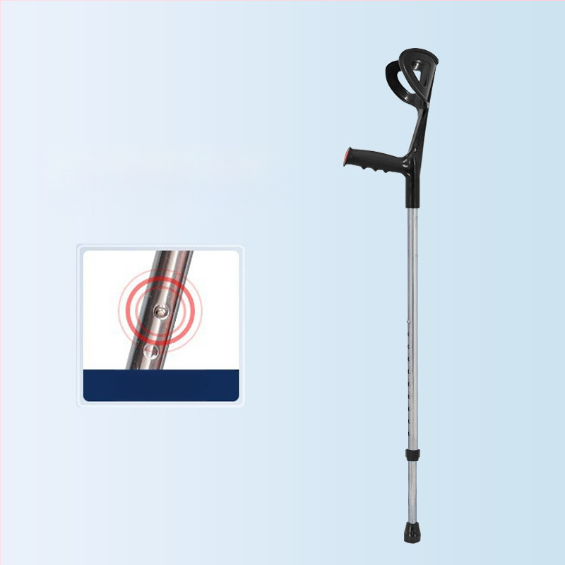 Elbow Crutch pentru vârstnici, portabil, antiderapant, ușor, aliaj de aluminiu, model: Elbow Crutch, Happy Point