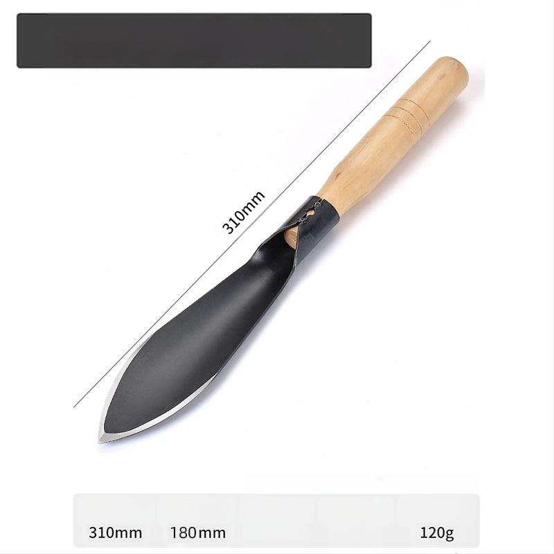 Česnakų ir laukinių daržovių kastuvas, plieninė rankena, galvutės ilgis 260 mm, plotis 30 mm, galvos svoris 0,3 kg, Pro-election