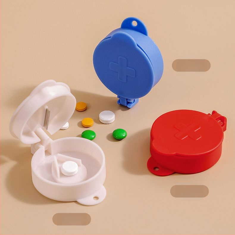 Nešiojama tablečių dėžutė iš PP plastiko, vaistams, su dangteliu, pritaikoma