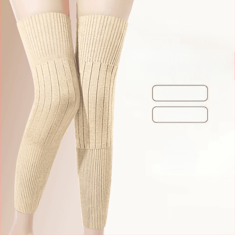 Унисекс затоплящи ленти за коляно и крак с флисово вътрешно покритие, кашмирена топлина за възрастни