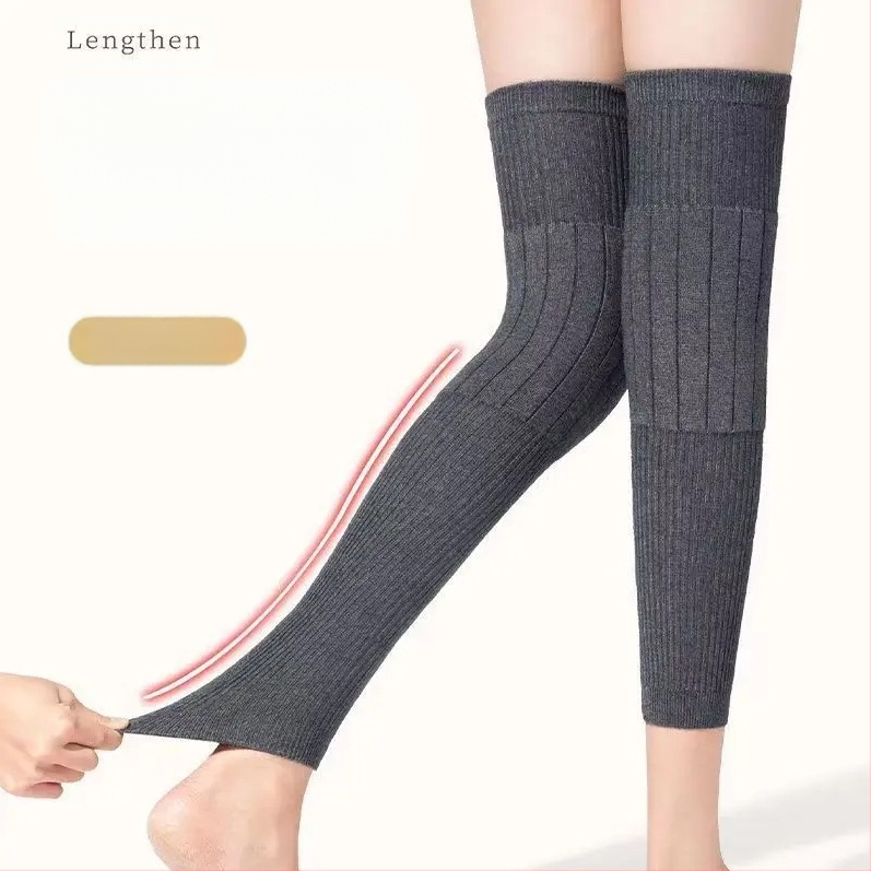 Унисекс затоплящи ленти за коляно и крак с флисово вътрешно покритие, кашмирена топлина за възрастни