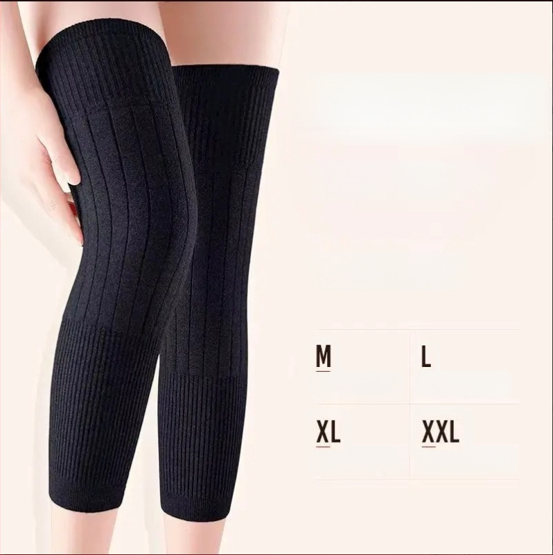 Унисекс затоплящи ленти за коляно и крак с флисово вътрешно покритие, кашмирена топлина за възрастни