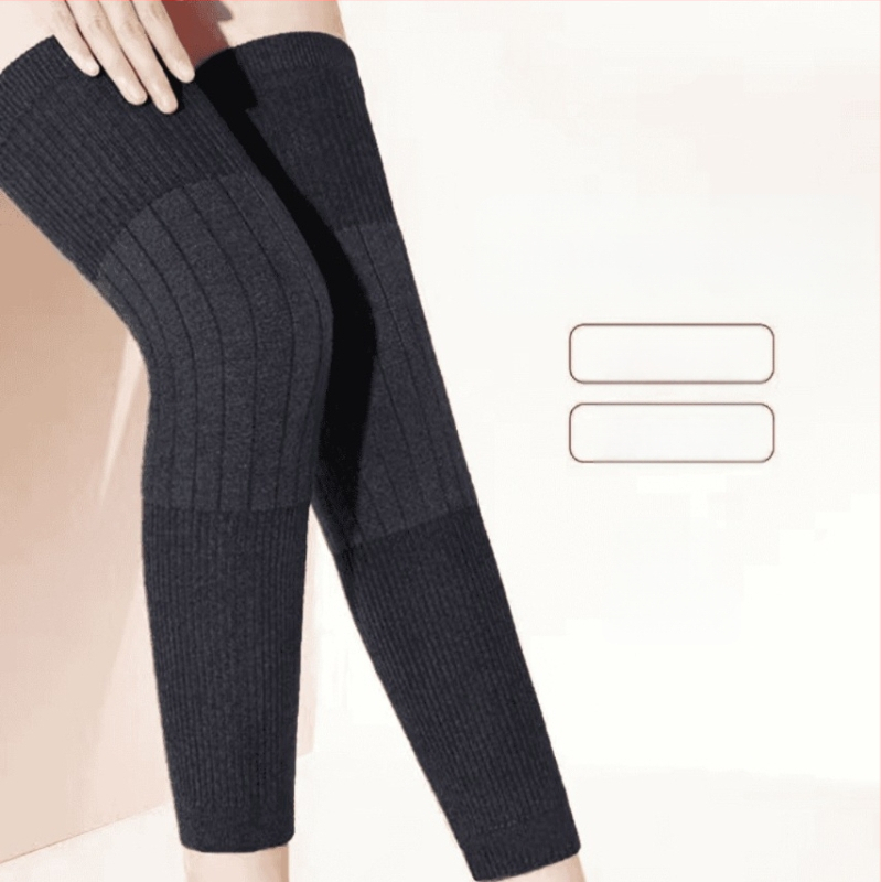 Унисекс затоплящи ленти за коляно и крак с флисово вътрешно покритие, кашмирена топлина за възрастни