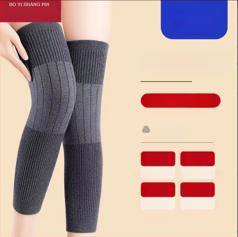 Унисекс затоплящи ленти за коляно и крак с флисово вътрешно покритие, кашмирена топлина за възрастни