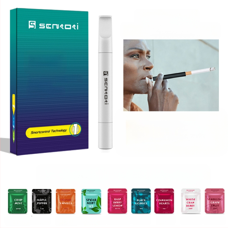 Plastikinis cigarečių laikiklis – pagalbinė priemonė metant rūkymą, be nikotino, pritaikomas