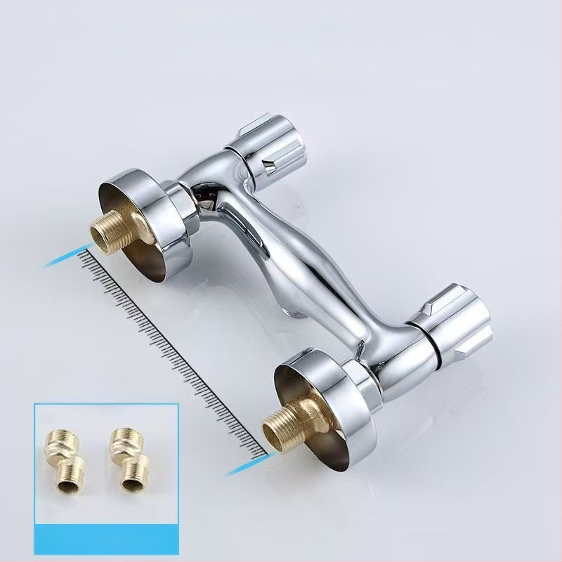 Robinet de bucătărie din cupru, încastrat în perete, apă caldă și rece, supapă cu disc ceramic, control dual, 2–90°C