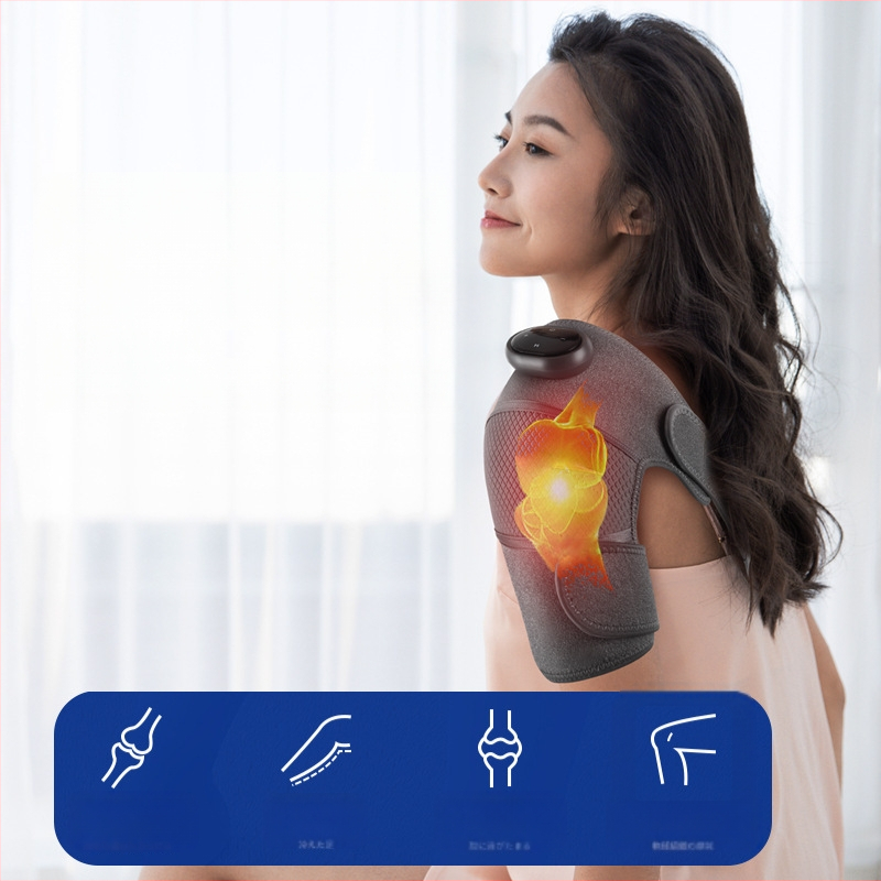 Masaj pentru genunchi cu încălzire și terapie termică, baterie 3,7V, control inteligent al temperaturii, încălzire la treapta a 3-a, interval de 40–60°C