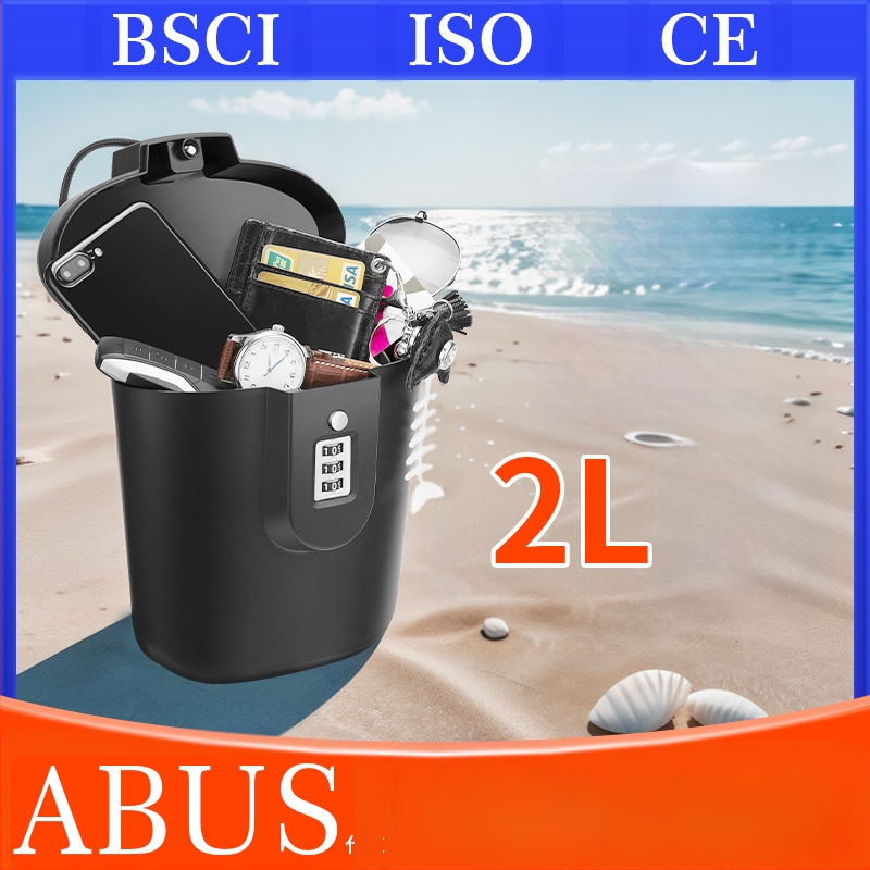 CH-828 ABS korpuso laikymo dėžė su mechaniniu užraktu - IP66 atspari vandeniui, plieninis kabelis 54,5 cm