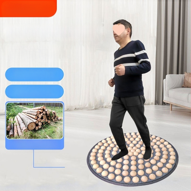 Kietmedžio pėdų masažo kilimėlis su akupresūros taškais, namų naudojimui